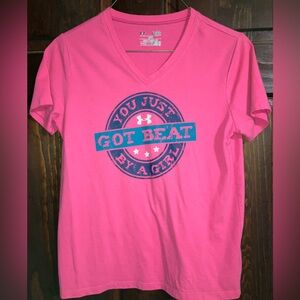 Under Armour Pink tee large